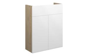 Eden 500mm Slim Basin Unit - White Gloss (Oak Cab)